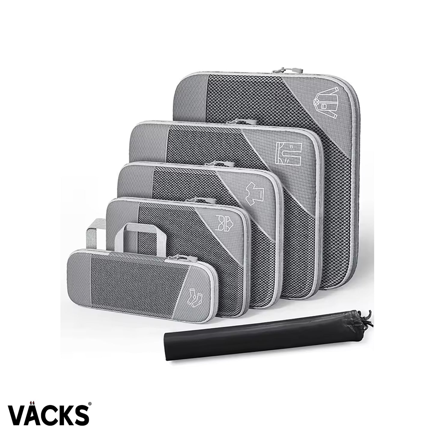 VACKS 스마트 지퍼 압축 파우치