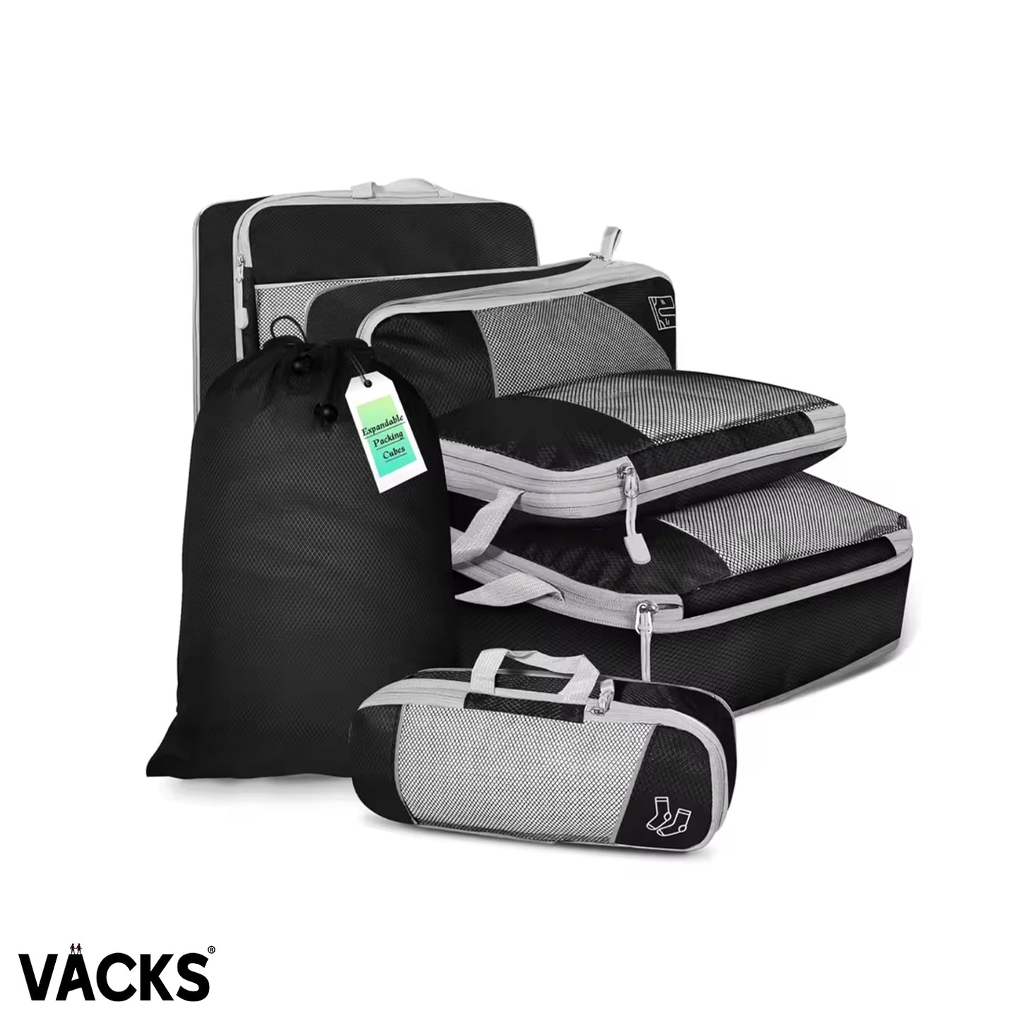 VACKS 스마트 지퍼 압축 파우치