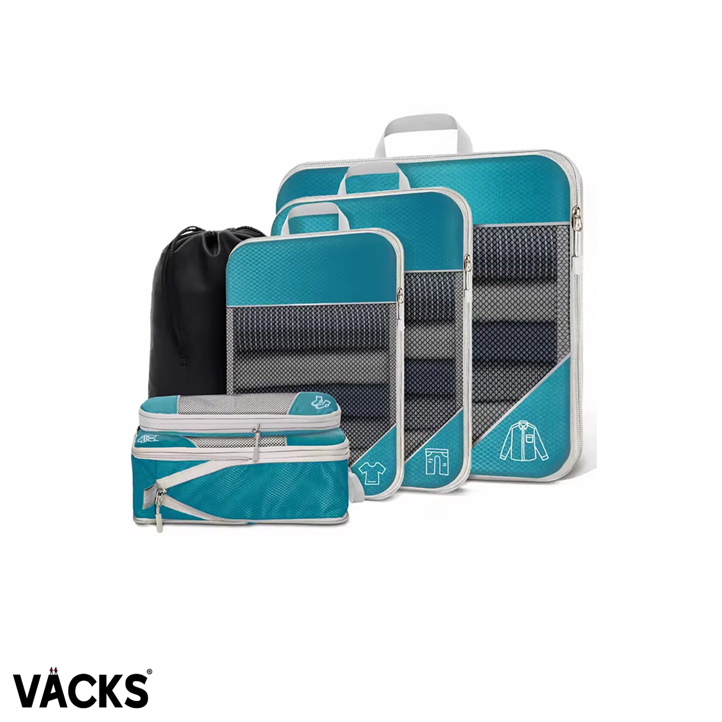 VACKS 스마트 지퍼 압축 파우치